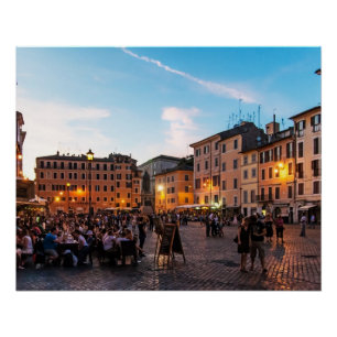 Póster Campo de Fiori Roma Poster Perfeito   Sunset