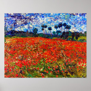 Poster Campo de Flor Vermelho, Van Gogh