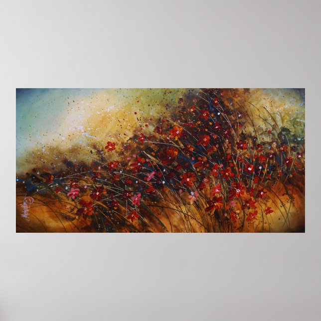 Póster Campo de flores c512 (Frente)