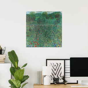 Poster Campo de Flores em Litzlberg Klimt, Paisagem Vinta