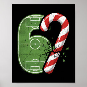 Poster Campo de Futebol Candy Cane 67 Rachado Natal Diver