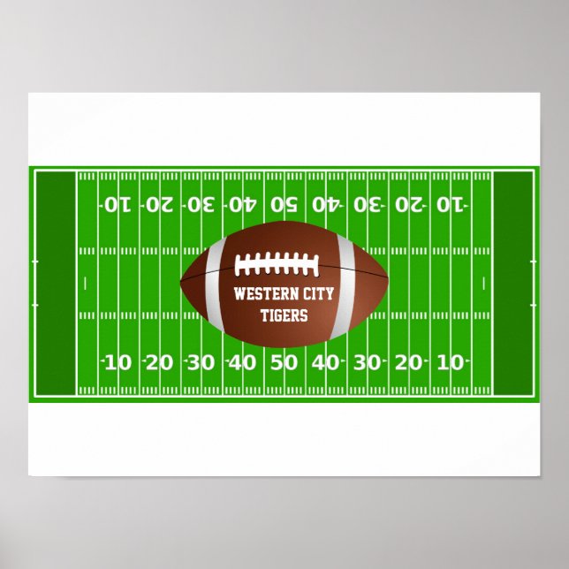 Poster Campo de Futebol Personalizado com Nome da Equipe (Frente)