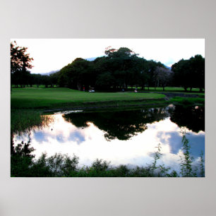 Póster campo de golfe na República Dominicana