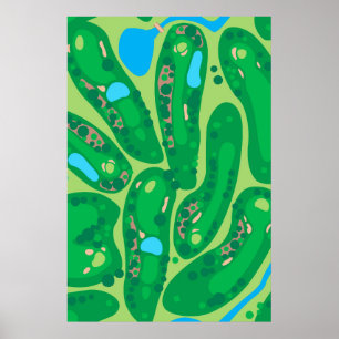 Poster campo de golfe par verde