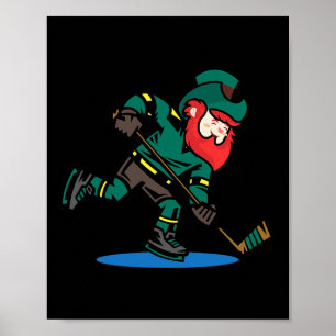 Poster Campo de Hockey no Gelo do Leprechaun Dia de São P