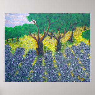Póster Campo de lavanda