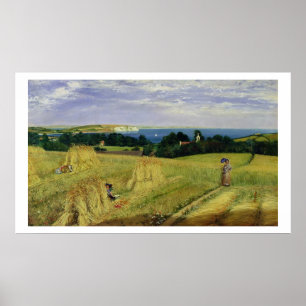 Póster Campo de milho na ilha do Wight