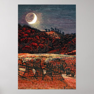 Poster Campo de milho pelo luar, 1830