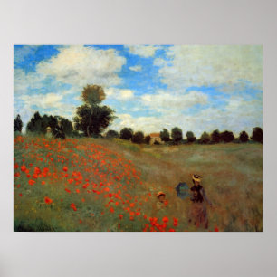 Poster Campo de Papoulas Perto de Argenteuil por Claude M