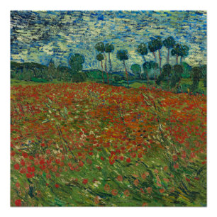 Póster Campo de papoulas por Vincent van Gogh Arte Fino