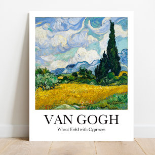 Poster Campo de trigo com ciprestes por Vincent van Gogh