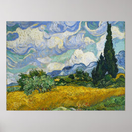 Poster Campo de Trigo com Ciprestes, Vincent van Gogh