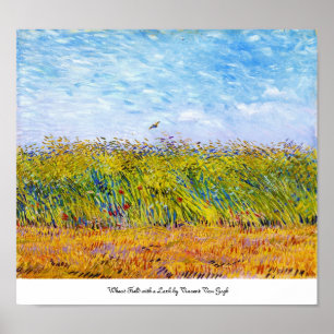 Poster Campo de trigo com uma Laranja de Vincent Van Gogh