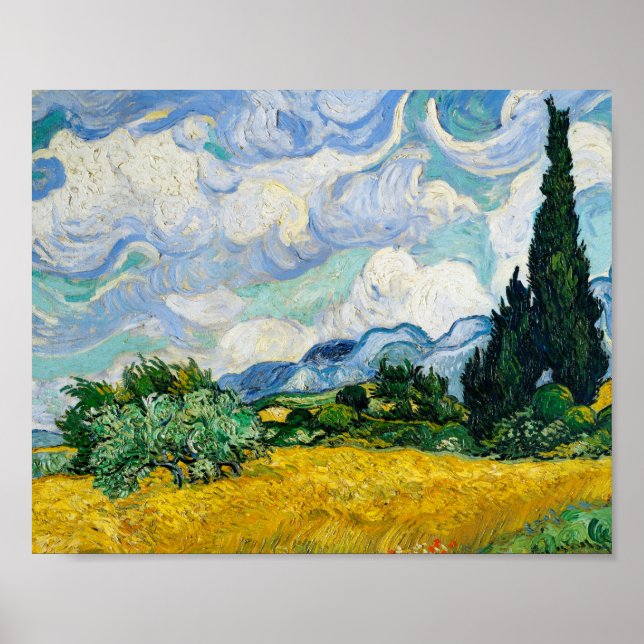 Poster Campo de trigo Van Gogh com CyPrensagem (Frente)