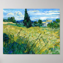 Poster Campo de trigo verde com Cypress (1889) Van Gogh A