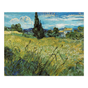 Póster Campo de trigo verde Vincent van Gogh