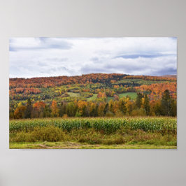Poster Campo de Vermont Corn no outono