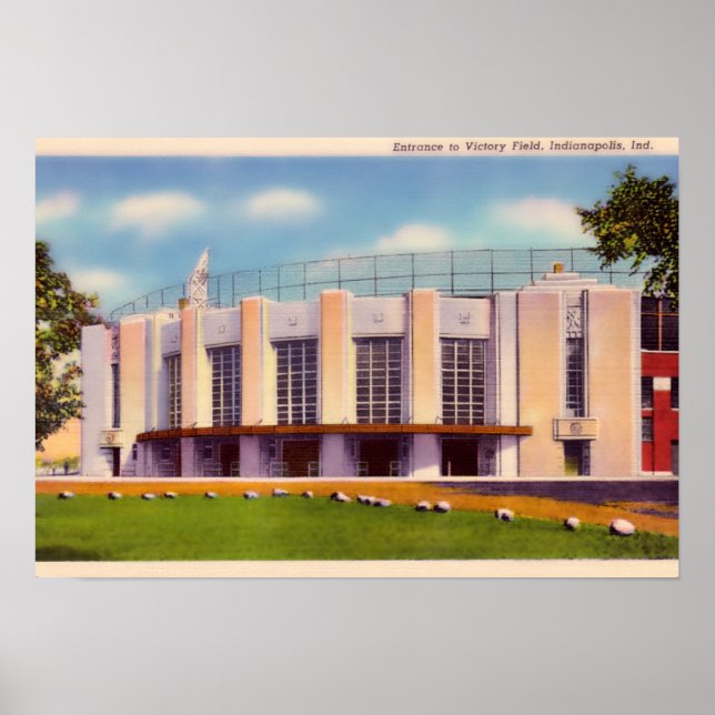 Poster Campo de Vitória Antigo de Indianapolis Indiana (Frente)