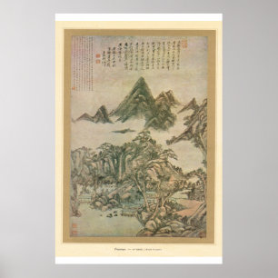 Poster Campo do século X chinês da arte asiática clás