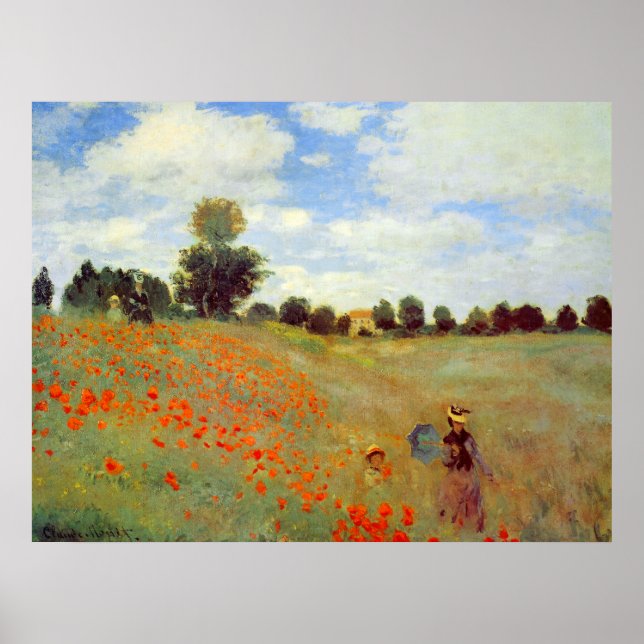 Póster Campo dos papagaios, Claude Monet (Frente)