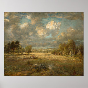Poster Campo em Picardia, Théodore Rousseau Belas Artes