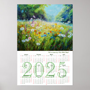 Poster Campo em um dia de verão. Calendário de Arte 2025