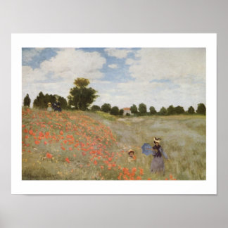 Póster CAMPO POPPIE por CLAUDE MONET
