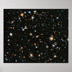 Poster Campo Profundo do Hubble