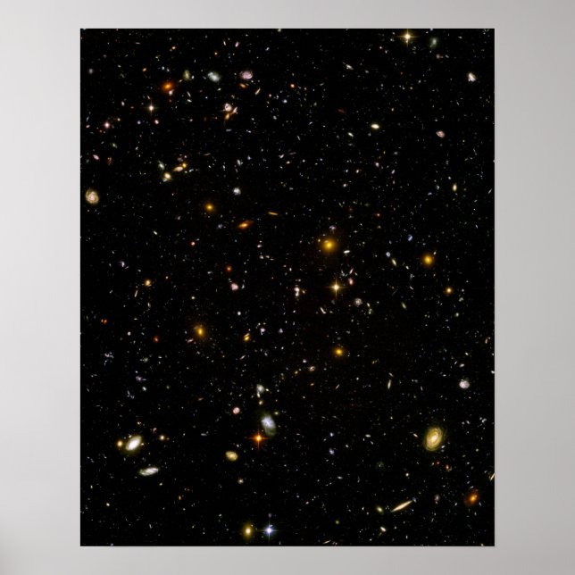Póster Campo Profundo do Hubble (Frente)