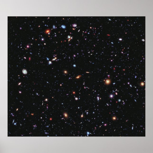 Póster Campo Profundo do Hubble eXtreme (Frente)
