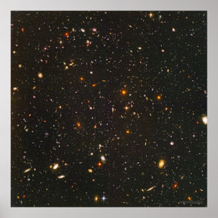 Póster Campo ultra profundo 24x24 de Hubble (22x22)