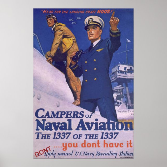 Póster Campos da Aviação Naval (Frente)