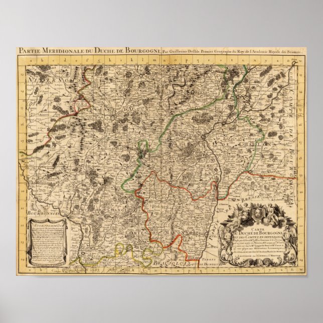 Poster Campos de batalha e estradas franceses (Frente)