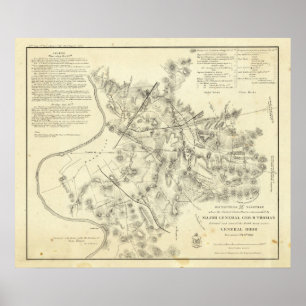 Póster Campos de batalha na frente de Nashville