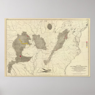 Póster Campos de carvão dos EUA