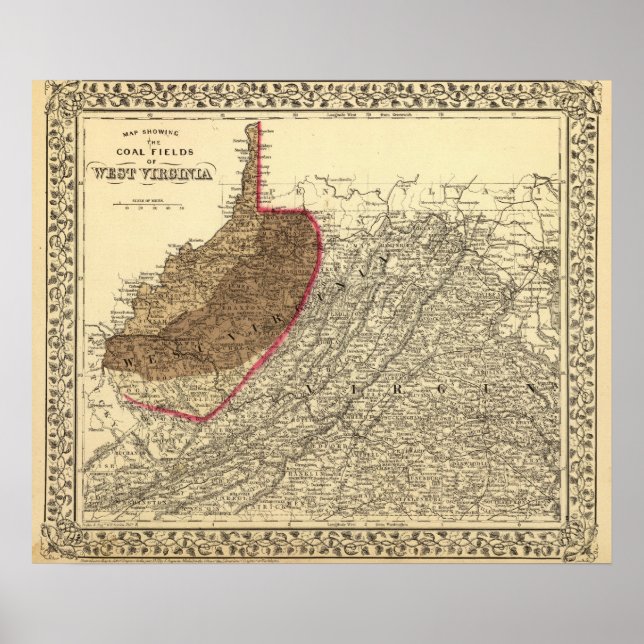 Poster Campos de carvão na Virgínia Ocidental (Frente)