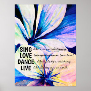 Poster Campos de lírios persa com aquarela, Inspiração