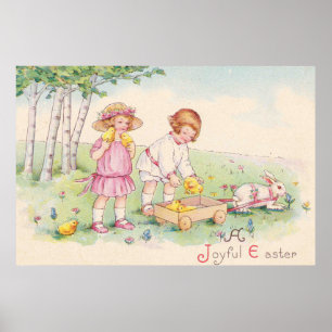 Poster Campos de Pintinho de Páscoa de Crianças Vitoria