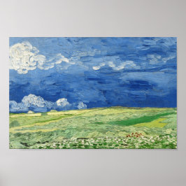 Poster Campos De Rodas Sob Thunderclouds - Van Gough