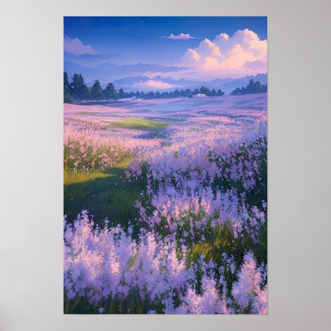 Poster Campos de Sonhos de Lavanda (Frente)