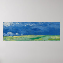 Poster Campos De Trigo Sob As Nuvens