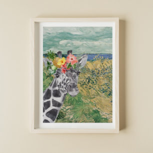 Poster Campos de trigo Van Gogh e Compilação de Girafa