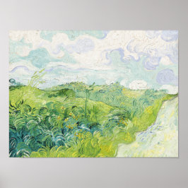 Poster Campos de Trigo Verde, Auvers (1890) por Vincent V
