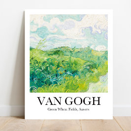 Poster Campos de Trigo Verde, Auvers de Vincent van Gogh