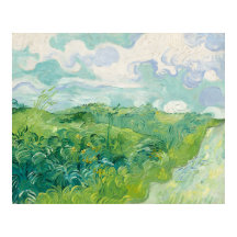 Campos de trigo verde-Vincent van Gogh