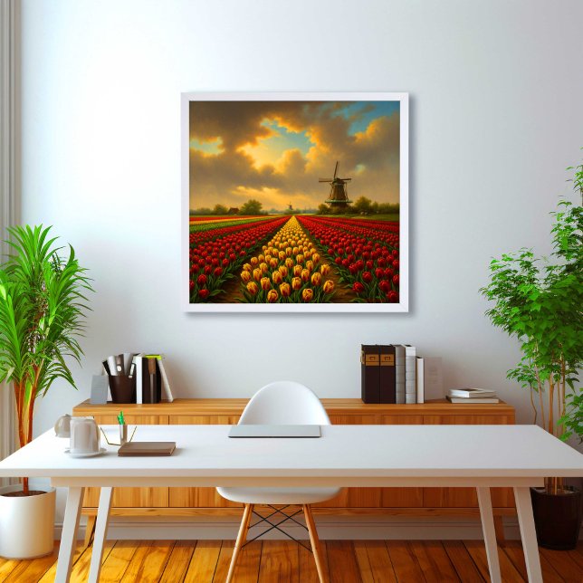 Poster Campos de Tulipas Holandeses (Criador carregado)