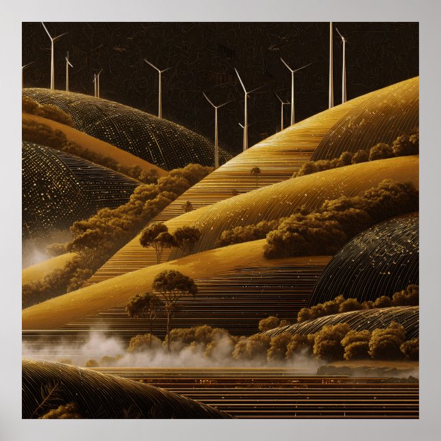 Poster Campos de vento e luz (Frente)