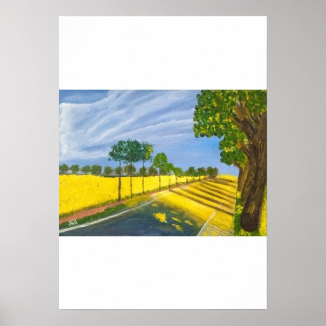 Poster Campos Dourados e Caminho (Frente)
