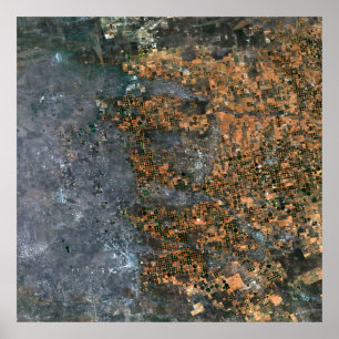 Poster Campos irrigados de centro-pivô no Texas, EUA