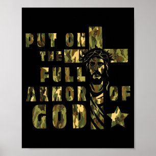Poster Camuflagem Armadura de Deus Cristãos Religiosos Ca
